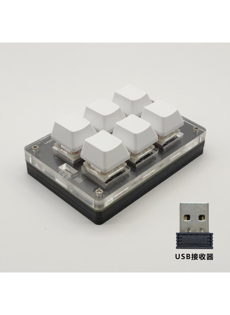 Customizable Mechanical Keyboard with Bluetooth and Hot-Swappable KeysWhite key Bluetooth/USB/wireless with USB receiver-silver shaft White key Bluetooth/USB/wireless with USB receiver-silver shaft