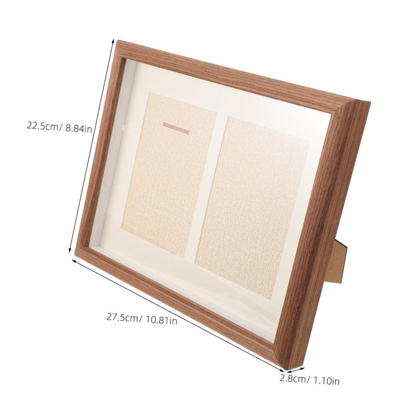 139Mm Coffee Wood Medal Display Case Decorative Frame Space Saving Versatile - Image 3