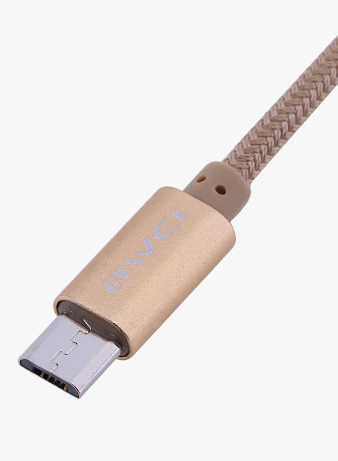 أوي كابل شحن وبيانات 400 Micro USB - CL ذهبي - Image 4