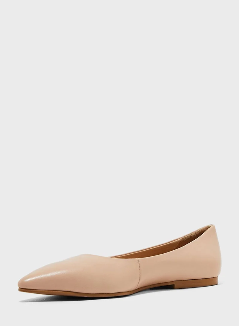 Hush Puppies Pointed Toe Ballerinas