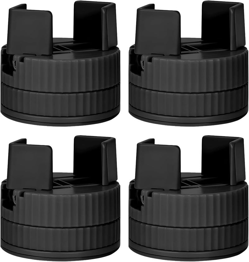 4 Pcs Adjustable Bed Lifts, Expandable Furniture Risers for Desk, Sofa, Chair, Table, Noise-Reducing Floor Pads, Supports 1100 Lbs Capacity - Image 1