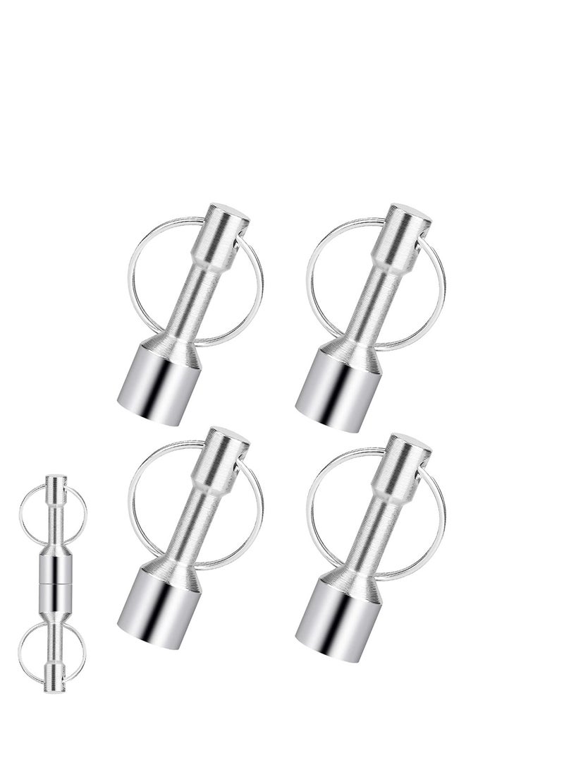 Excefore Metal Magnet Keychain 4 Pack, Metals Test Magnet Hanging Keys Holders, Strong Magnetic Pendant Weight Key Chain, Jewelry Test Magnet, Pocket Keyring Magnet Holder with Split Ring - Image 1