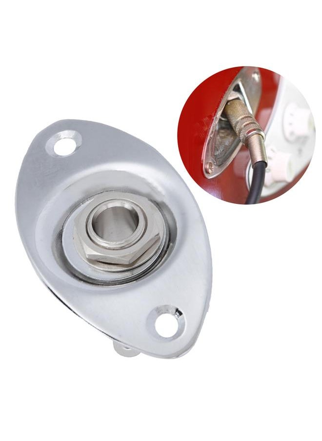 Thoraya 1/4 Guitar Output Input Jack Plug Socket 6.35mm for Electric Guitars Basses Musical Chromium  - Image 3