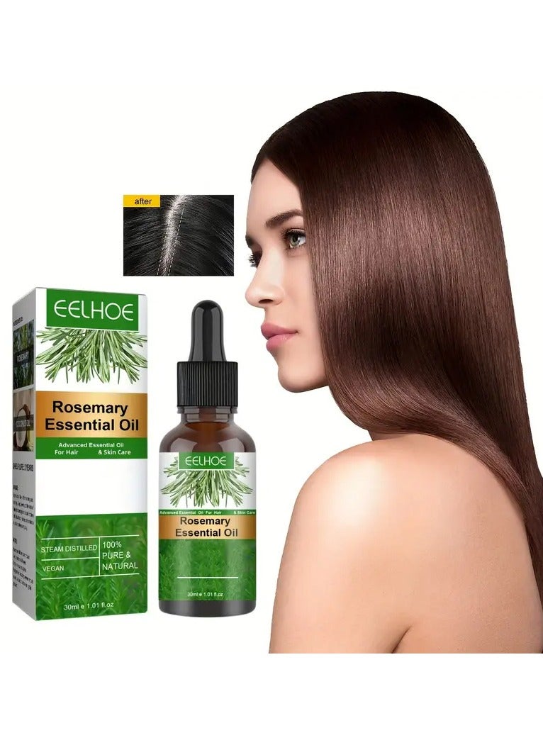 EELHOE زيت إكليل الجبل 30 مل علاج تساقط الشعر لنمو شعر أطول وأكثف سيروم نمو الشعر - Image 3