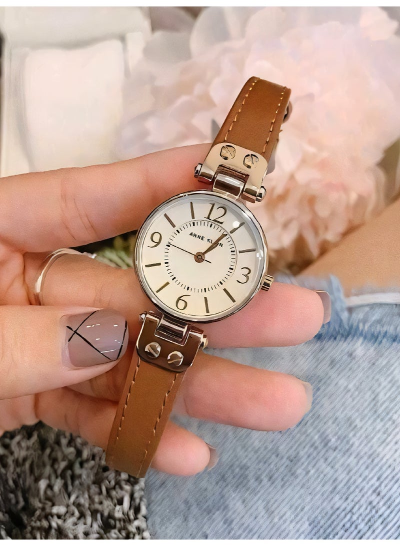 آن كلاين ساعة اسوارة نسائية كلاسيكية سهلة القراءة وساعة يد للسيدات - Image 4