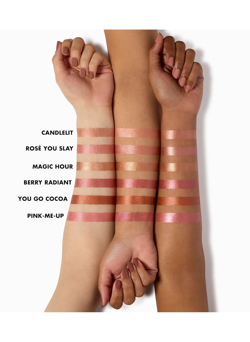 إلف أحمر الخدود السائل من هالو جلو بيوتي لخدود متوهجة ومشرقة، غني بالسكوالان، نباتي ولم يتم الإساءة إلى الحيوانات لتصنيعه. - Image 3