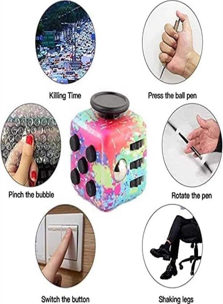 Stress relief magic cube, release pressure magic cube, kill time magic cube set, suitable for adults and children to relieve stress anxiety toys creative gifts, soft material (camouflage color 2PC) - Image 4