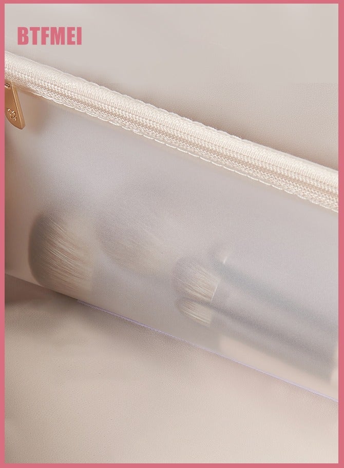 BTFMEI Makeup Bag, Cosmetic Bag,Toiletry Bag,Large Capacity Waterproof Cosmetic Organizer for Women,Portable Travel Toiletry Case with Dividers & Handle - Image 5