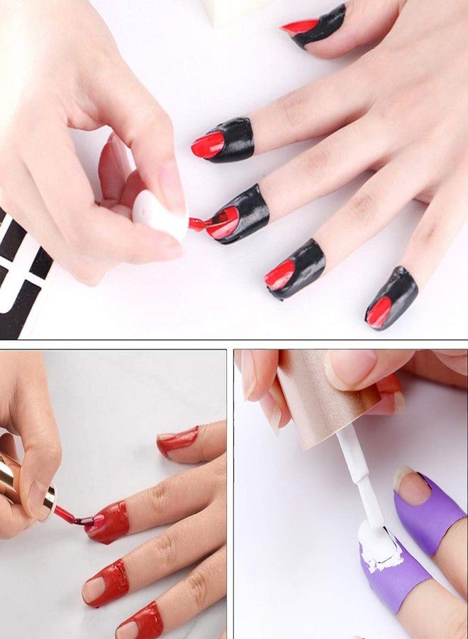 WEILUSI Nail Protector Nail Art Plastic Peel Off Sticker U-Shape Tape Polish Guards Cuticle Protectors Disposable 10 Sheets 100pcs - Image 3