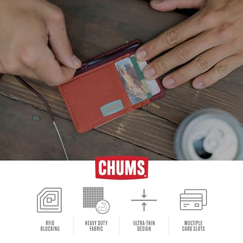 Chums Bandit Zip Compact Wallet - Slim RFID Wallet for Men & Women with Coin Pouch (Black) - Image 4