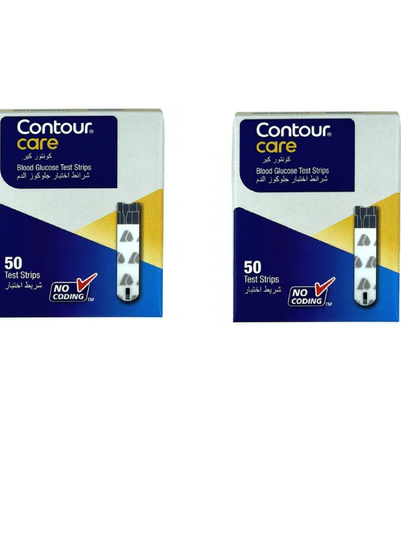 Contour care 50 Pieces Of Contour Sticky Blood Sugar Test Strip (2 Pack) 