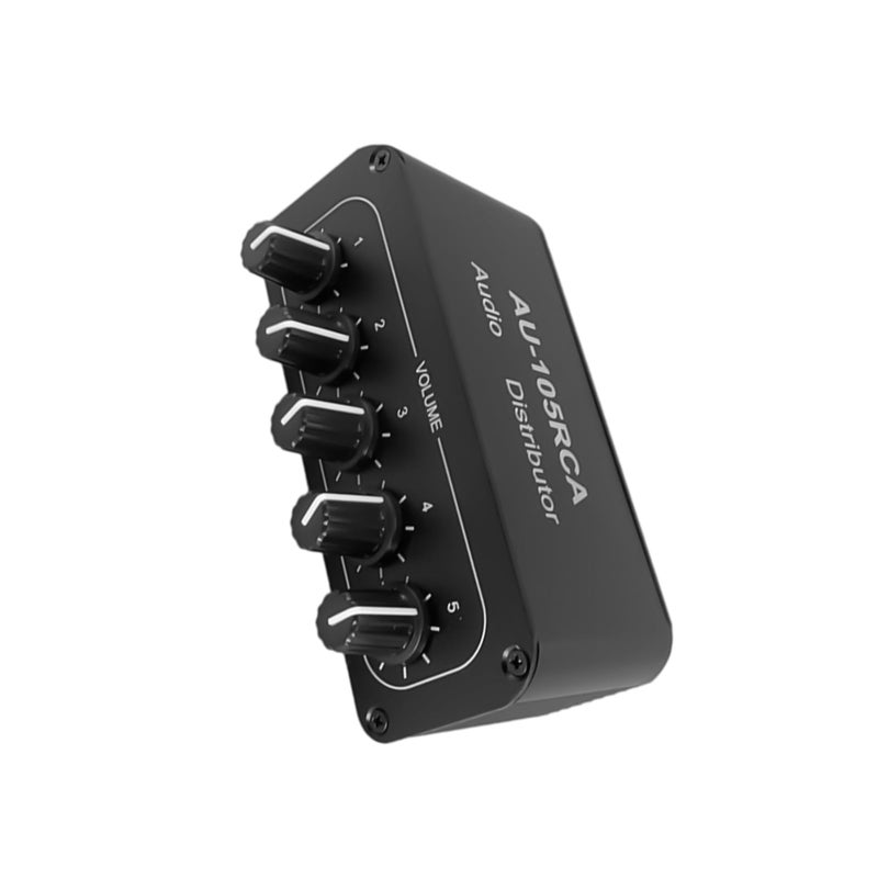 Metal Studio Sound Splitter مع 5 عناصر تحكم في مستوى الصوت المستقلة ووحدة توزيع إشارة ثنائية القناة - Image 2