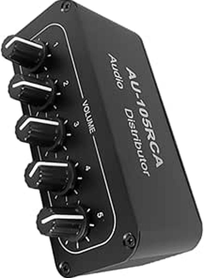 Metal Studio Sound Splitter مع 5 عناصر تحكم في مستوى الصوت المستقلة ووحدة توزيع إشارة ثنائية القناة - Image 1