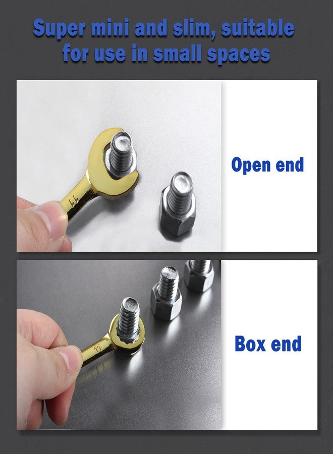 LEONTOOL Small Wrench Set Metric 10 PCS 4-11mm Color Plated Open and Box End Mini Wrenches Combination Wrench Set with Key Ring Ignition Wrench Set with Portable Storage Pouches - Image 4