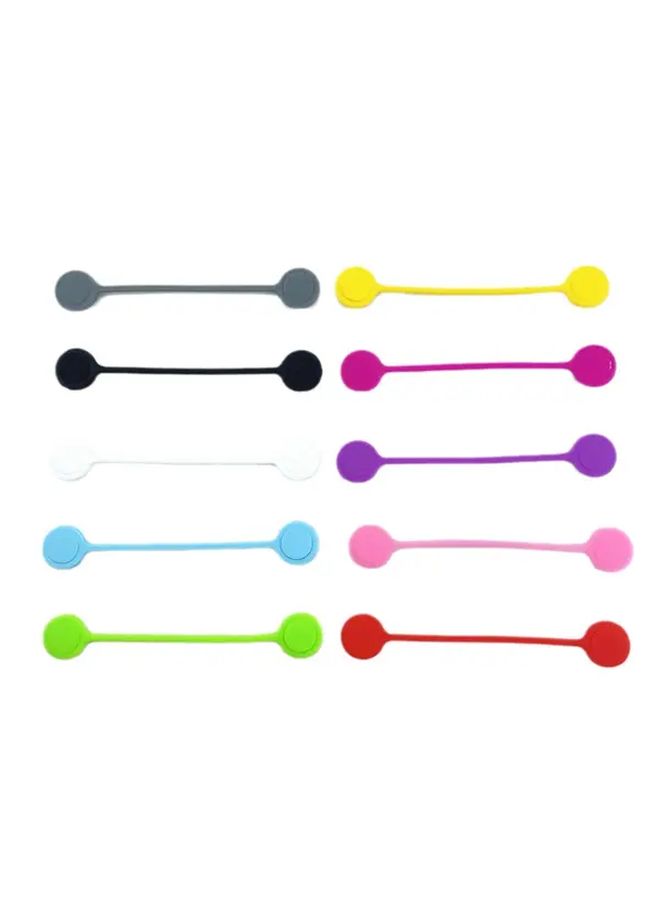 10 Colorful Magnetic Earbuds Cable Management Clip Phone Headphone Hub Silicone Organizer Wrap for Data Cords and Mobile Phone Desk Storage - Image 5