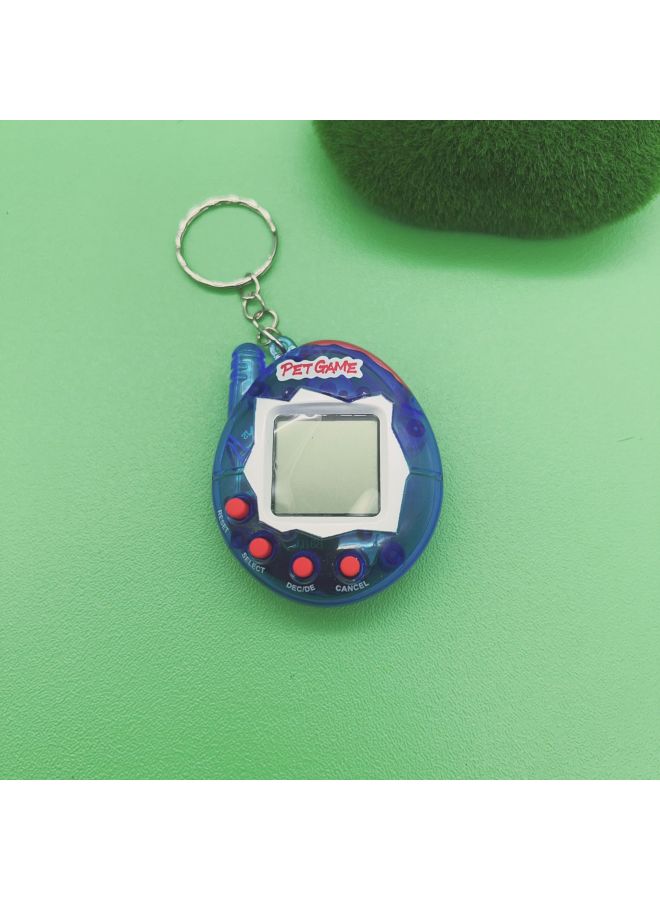 Virtual Electronic Pet Machine Handheld Mini Pet Game Machine Exotic Electronic Toys-Color:Transparent Blue (ring)  - Image 1