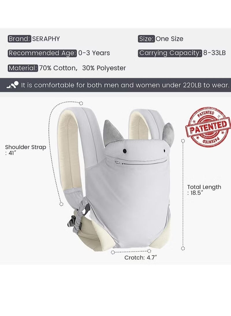 Gonice Baby Carrier with Pocket, 4-in-1 Easy to Wear Ergonomic Adjustable Breathable Carrier Slings, Perfect for Newborn to Infants up to 15KG Toddlers Newborn to Toddler  - Image 2