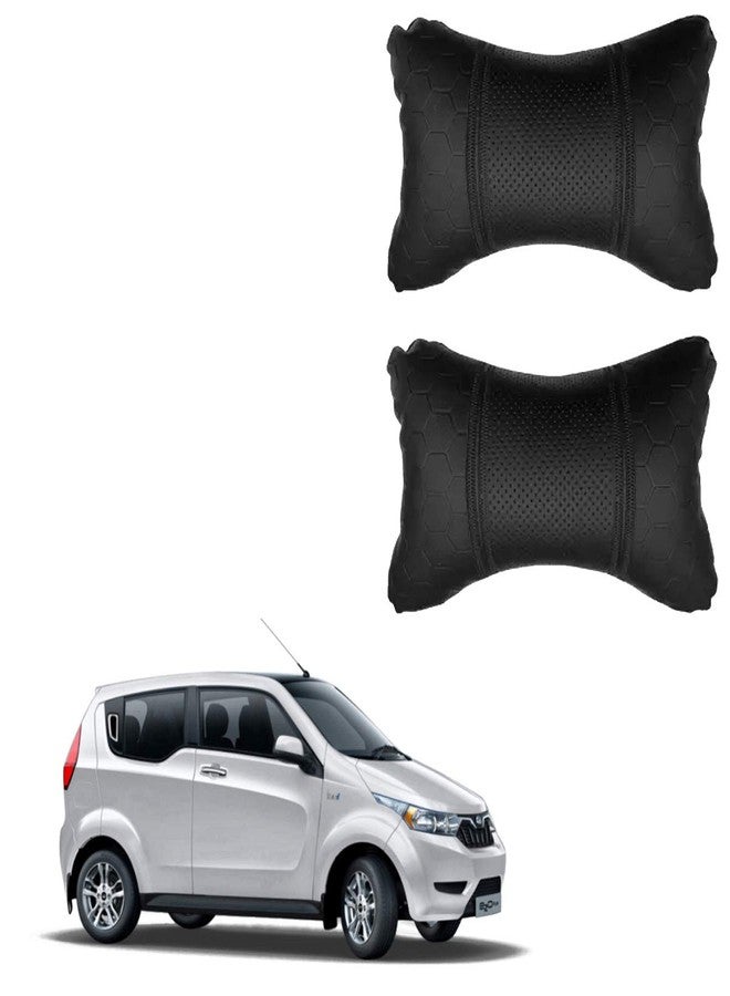 AdroitZ Black Leathertte Material Neck Rest Cushion in Football Design for Car _172 - Image 1