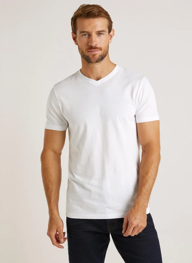 Matalan White Essential V-Neck T-Shirt