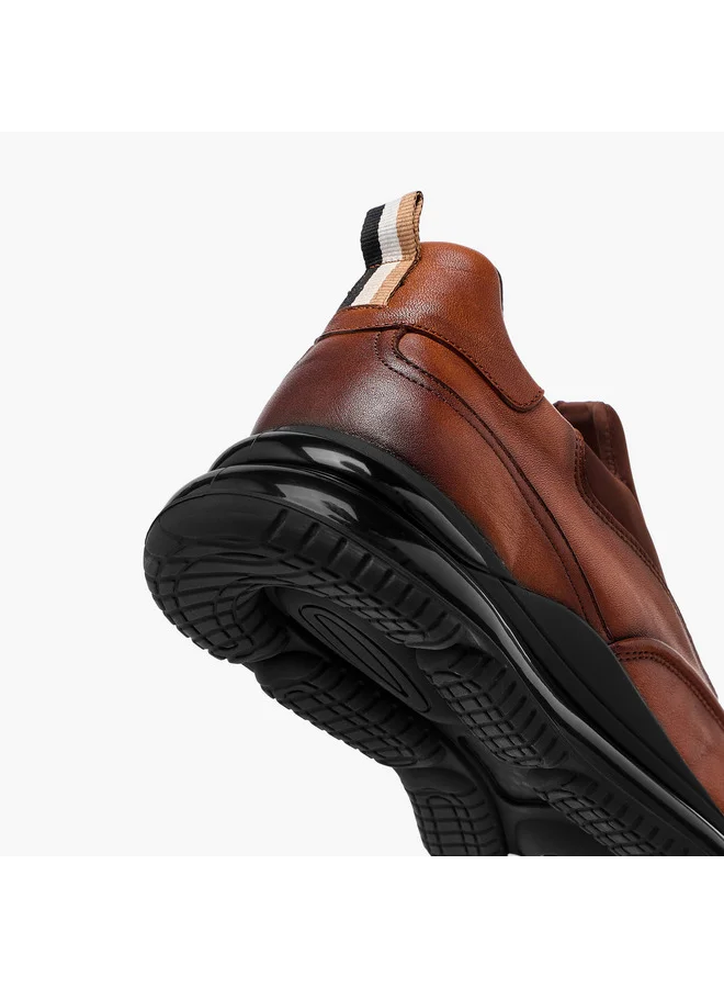 دوتشيني Men's Logo Embossed Slip-On Loafers