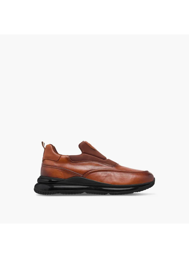 دوتشيني Men's Logo Embossed Slip-On Loafers