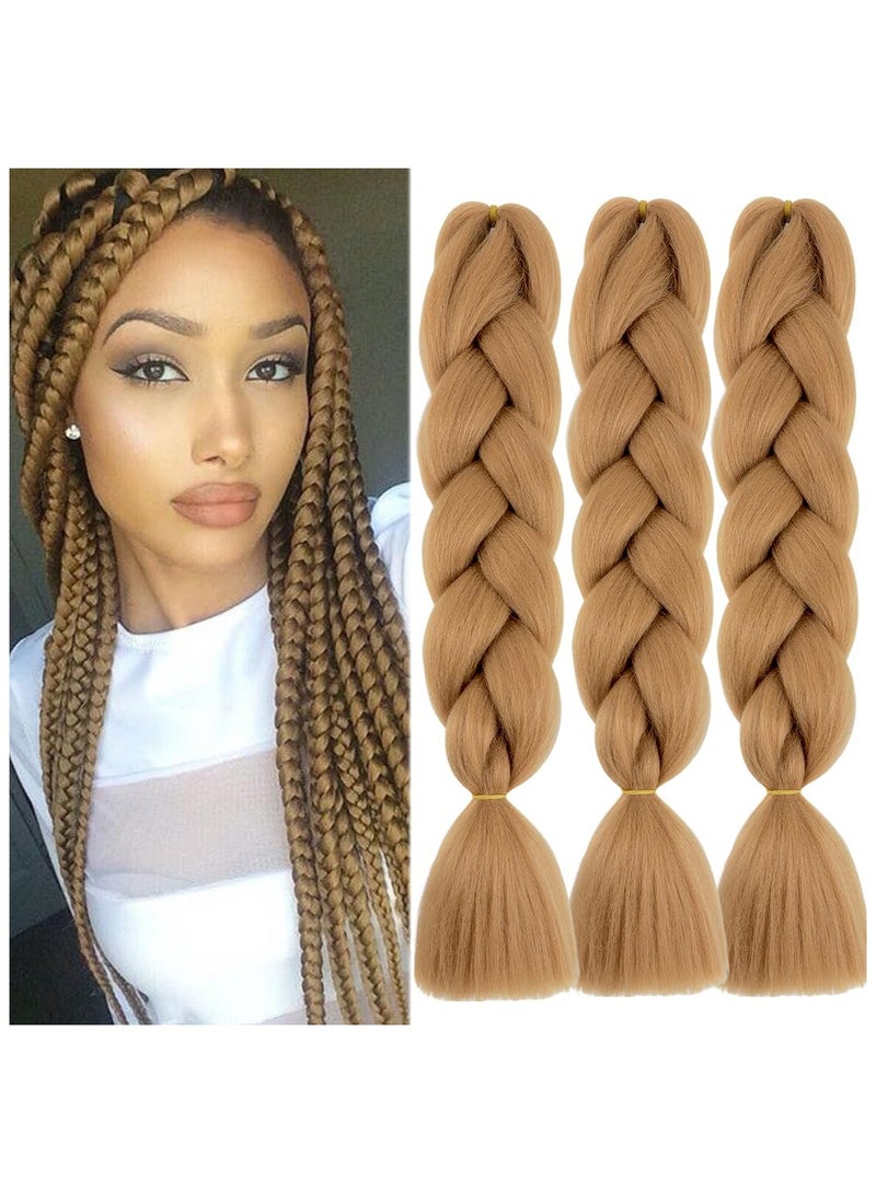 Estelle African braids Hair Extension,Crochet Braiding Hair Extensions Synthetic Braiding Hair High Temperature Synthetic Fiber Yaki Jumbo Braiding Hair (COLOR 27 3 pcs) - Image 1
