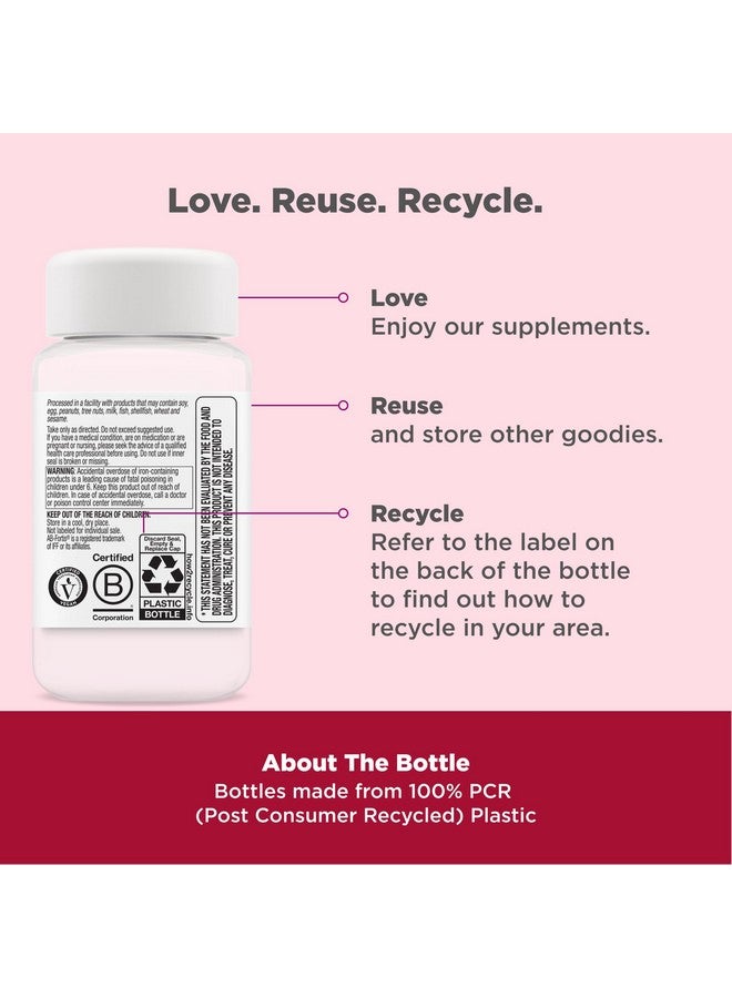 OLLY أقراص حديد قابلة للمضغ من OLLY، مكمل حديد من AB Fortis، بنكهة فواكه، إمداد لمدة 30 أو 20 يوم - 60 حبة - Image 4