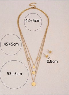 Gold Plated Stainless Steel Women's Necklace And Earrings Accessories Set - pzsku/Z6F1F015B3D01F39FF470Z/45/_/1702934180/120bead8-42ba-4cca-b886-33384d28c33c