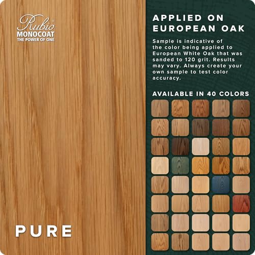 Rubio Monocoat Wood Oil Finish Sample - Pure | Oil Plus Part A | Quick-Dry, Eco-Friendly Linseed Wood Oil for Indoor Use | Ideal for Sampling Oil Plus 2C & Touch Ups | 20 mL - Image 2