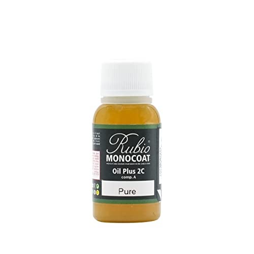 Rubio Monocoat Wood Oil Finish Sample - Pure | Oil Plus Part A | Quick-Dry, Eco-Friendly Linseed Wood Oil for Indoor Use | Ideal for Sampling Oil Plus 2C & Touch Ups | 20 mL - Image 1
