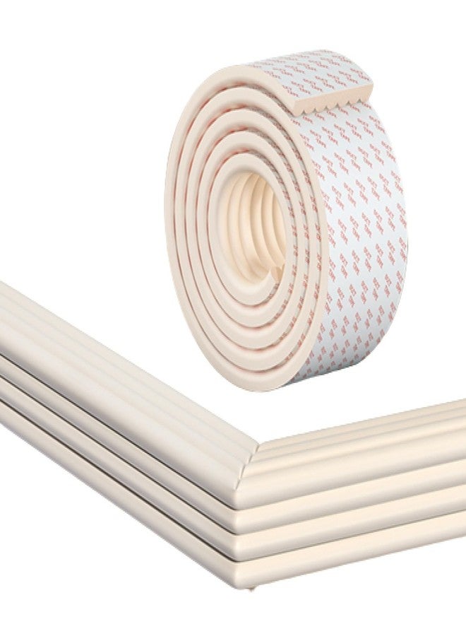 KRIVETY Baby Safety Corners Edge Protectors - Proofing Foam Edge Protector Guards Baby Safety Bumper Strip, Child Proof Foam Set Furniture Edge Protector for Table, Fireplace (Cream) - Image 1