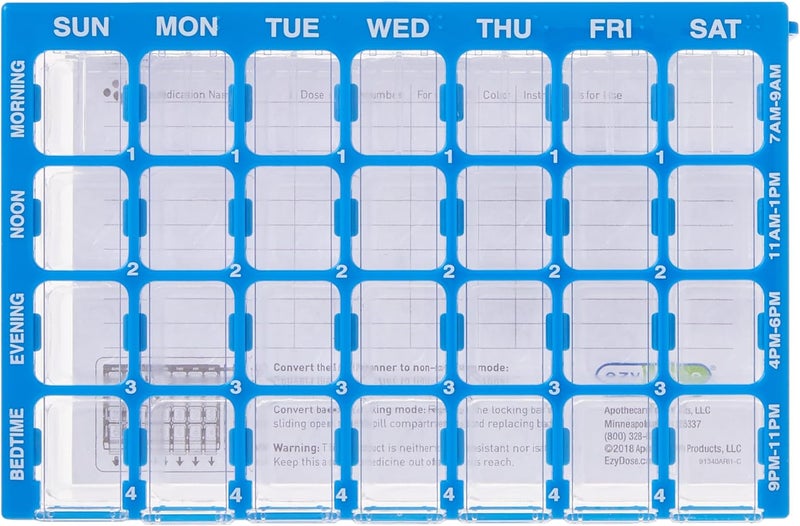 Ezy Dose Pharmadose 4-Times-A-Day Weekly Pill Reminder Organizer - Image 2