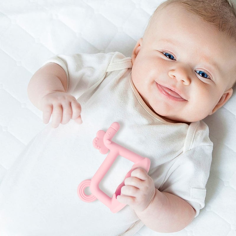 R HORSE 3Pcs Baby Wrist Teether Toys Anti-Dropping Silicone Teething Toy Soothing Bracelet Teether for Soothie, Infants Toddlers Hand Pacifier Baby Shower Birthday Gifts for Boys Girls - Image 3