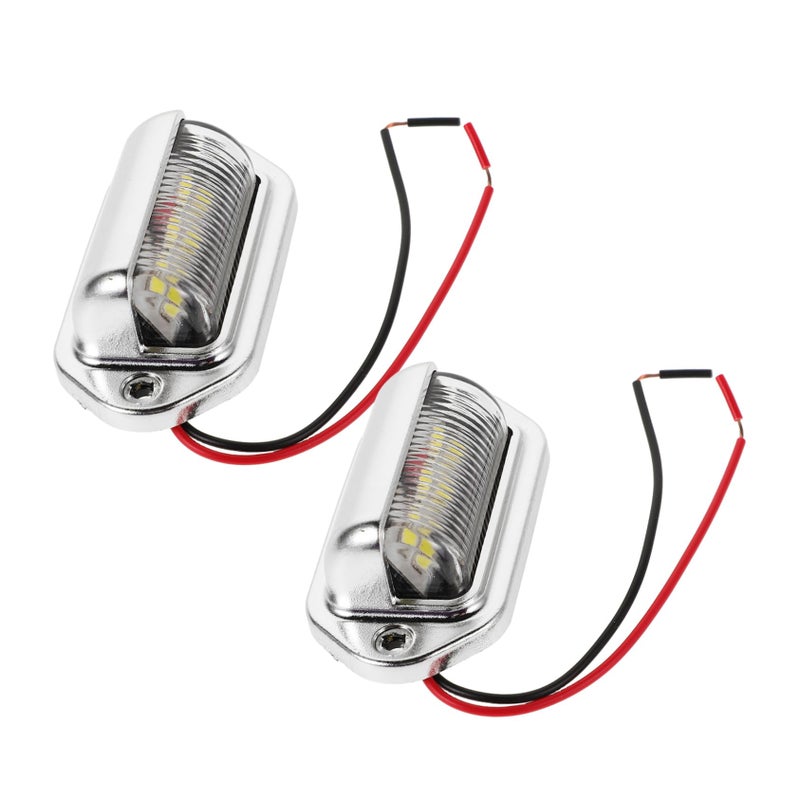 2 قطعة من مصابيح علامة المقطورة LED الحمراء للوحة الترخيص سهلة التركيب للشاحنات وسيارات الدفع الرباعي - Image 2