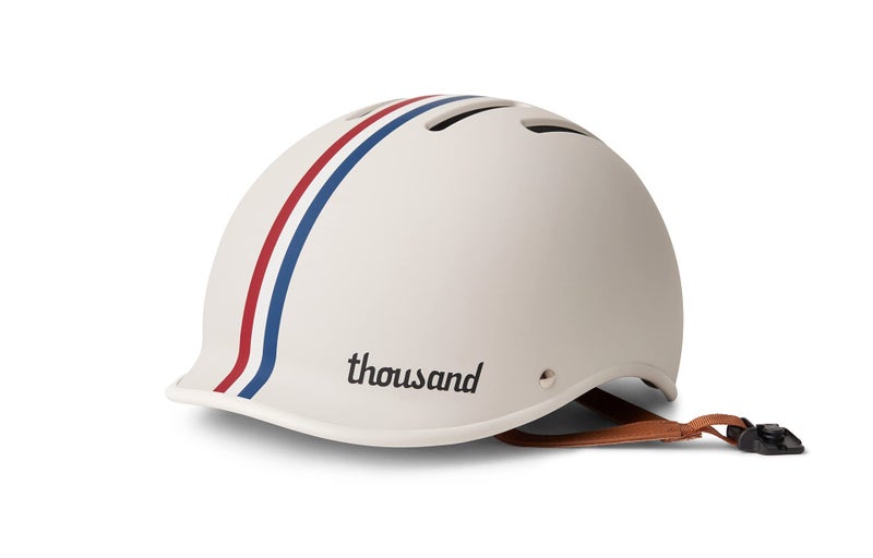 Thousand Heritage 2.0 Adult Bike Helmet; The Original Low Profile Retro Commuter Cycling Helmet Safety Certified for Bicycle Skateboard Skating Roller Skates; for Men & Women (Speedway Creme, M) - Image 1