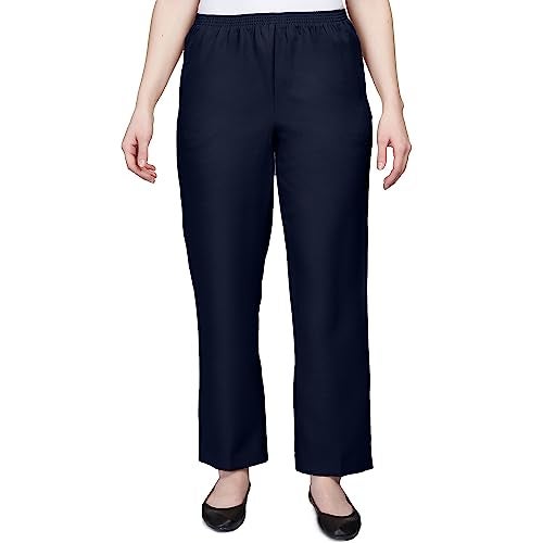 Alfred Dunner Women's Medium Pant,Navy,14 - Image 1