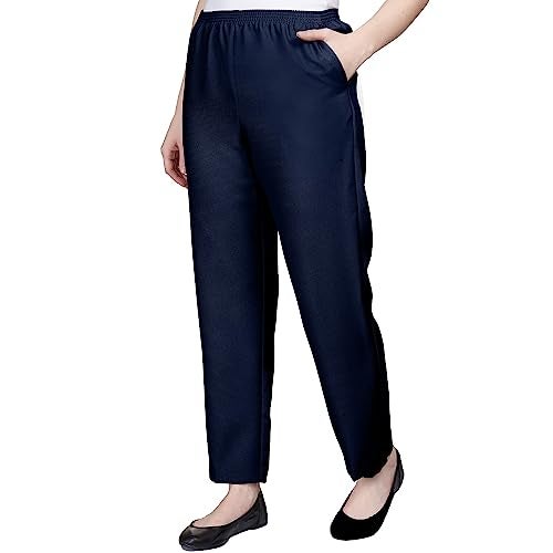 Alfred Dunner Women's Medium Pant,Navy,14 - Image 4