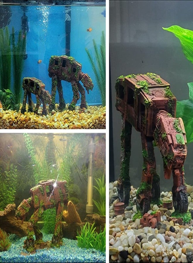 fazhongfa Fish Tank Decorations Star Wars Aquarium Accessories Small to Large Fish Tank Resin Decor for Betta Goldfish Hideouts Cave Hide Ornament Backgrounds (at-Large) - Image 3