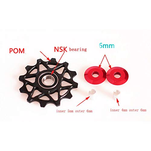 Stone Bike Rear Derailleur Pulley POM NSK Bearing 10T 12T 14T 16T for MTB Road Bike (14T, Hollow) - Image 3