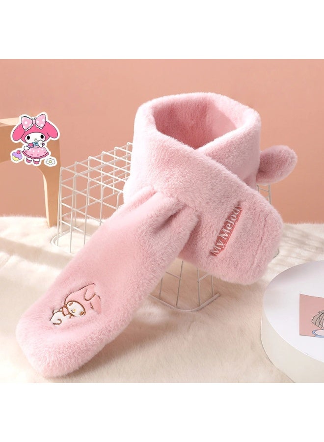 سانريو بلدي ميلودي المطرزة أفخم وشاح رائعتين بشكل لا يصدق لينة للغاية ومريحة للغاية ملحق أساسي للأطفال - Image 3