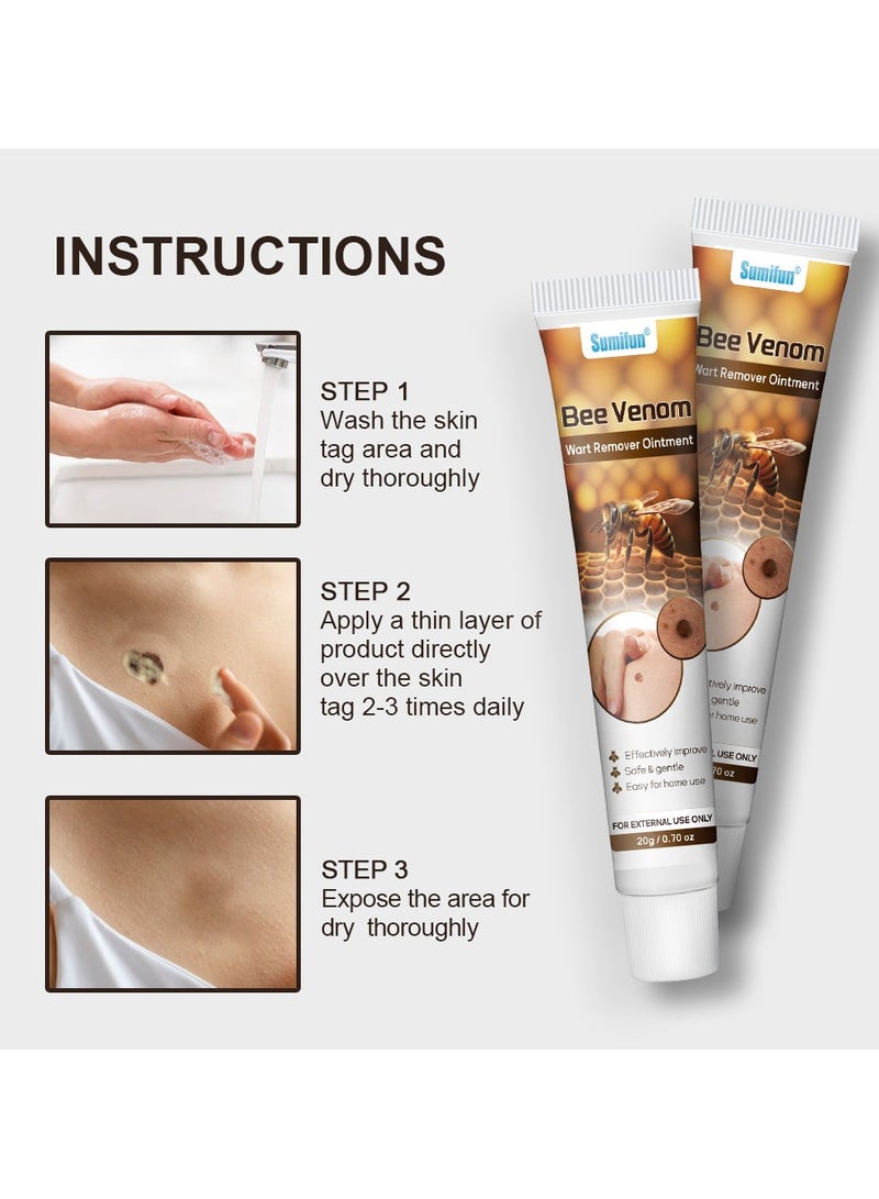 Sumifun 2-PACKS Wart Removal Cream,  Wart Remover for Plantar Warts, Common Warts, Corns, Wart Cream 20g*2 - Image 5