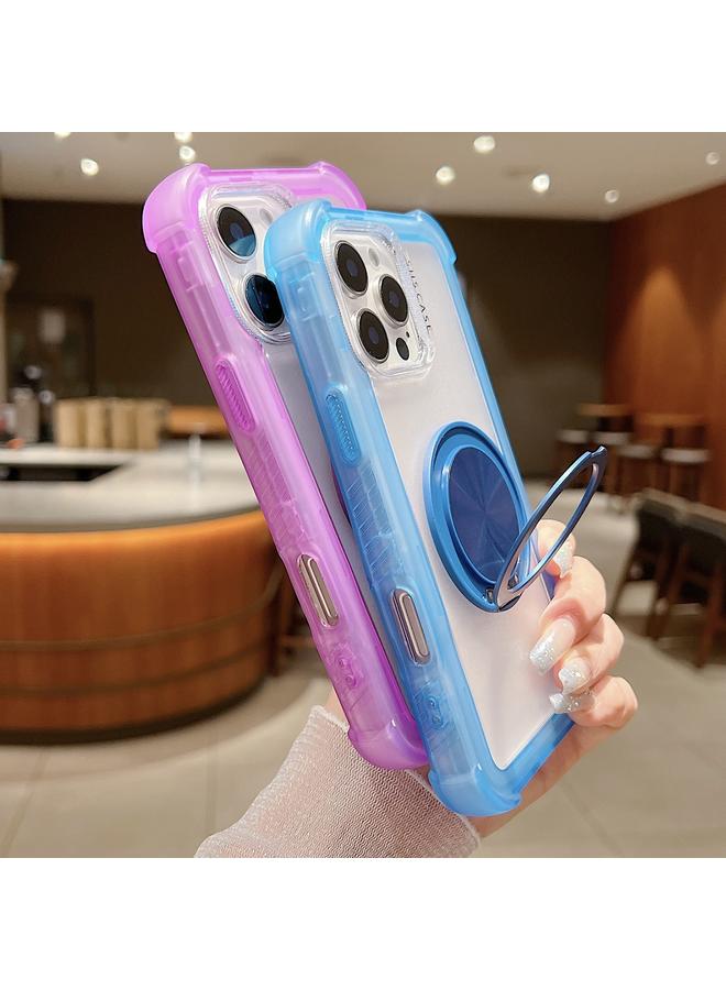 S-TOP Case For iPhone 15 Matte TPU Hybrid PC 3-in-1 MagSafe Holder Phone Case - Image 4