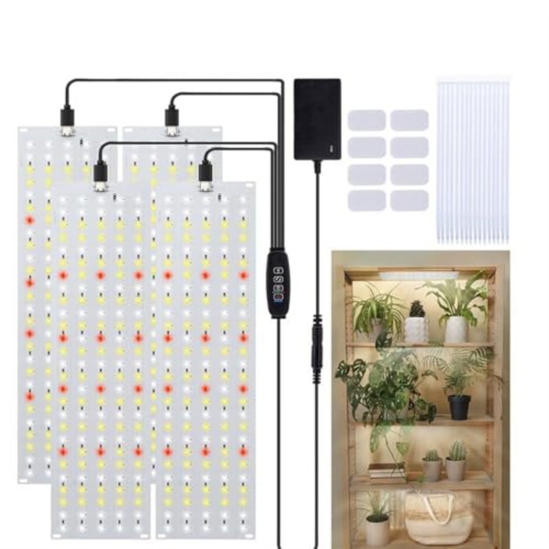 مصباح نمو LED، مصباح معلق بسpectrum كامل مقاس 3.11 × 11.81 بوصة - Image 1