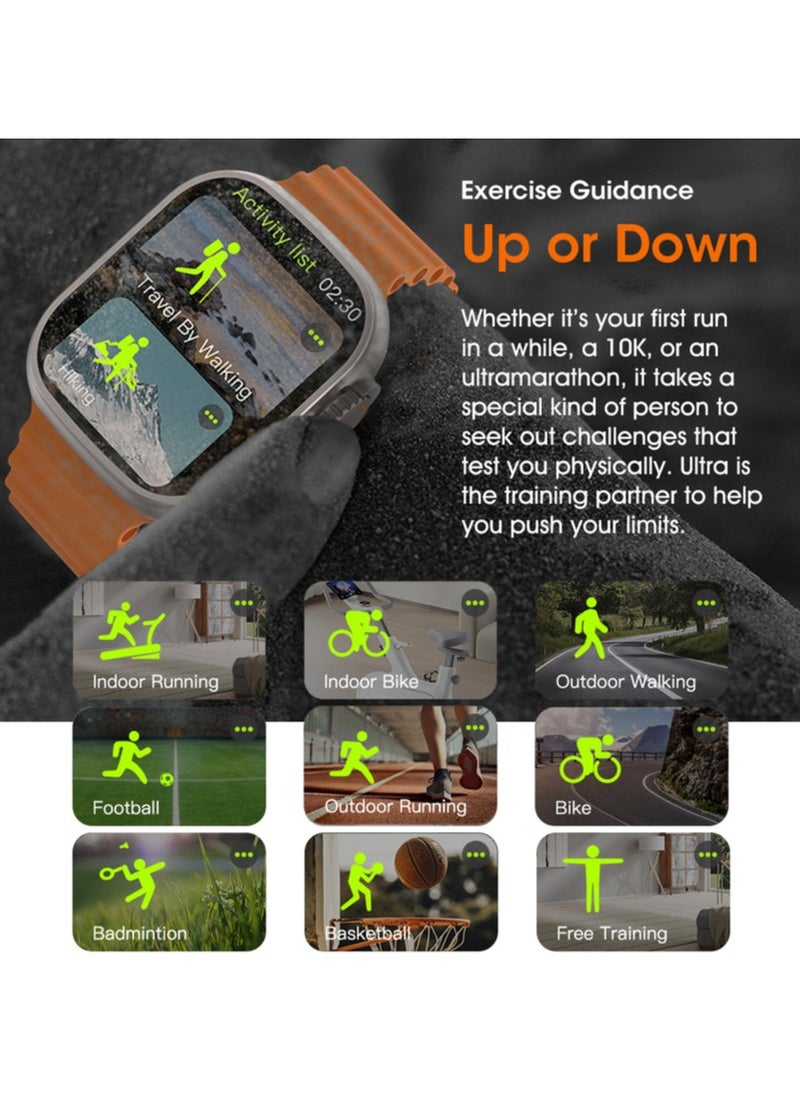 Generic - X8 ULTRA Smart Watch Bluetooth Wireless Charging (Green) - Image 1