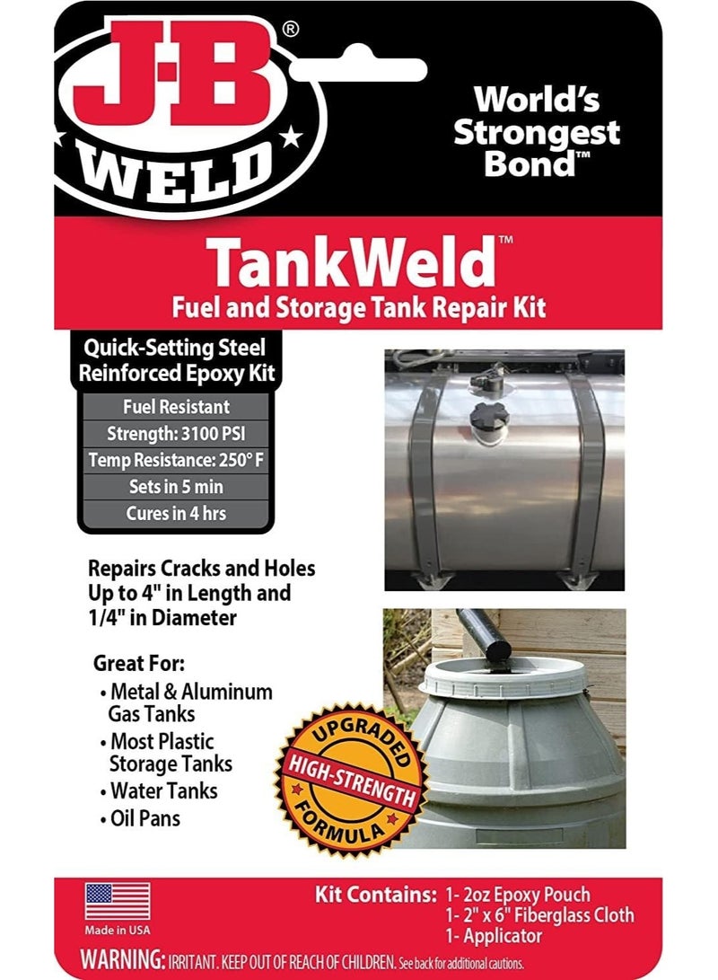 J-B Weld 2110 Metal Fuel Tank Repair Kit, Gray - Image 1