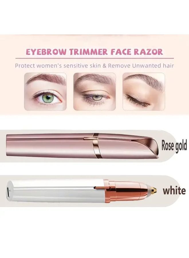 Rose Golden USB Electric Eyebrow Trimmer Rechargeable Portable For Women - Image 5