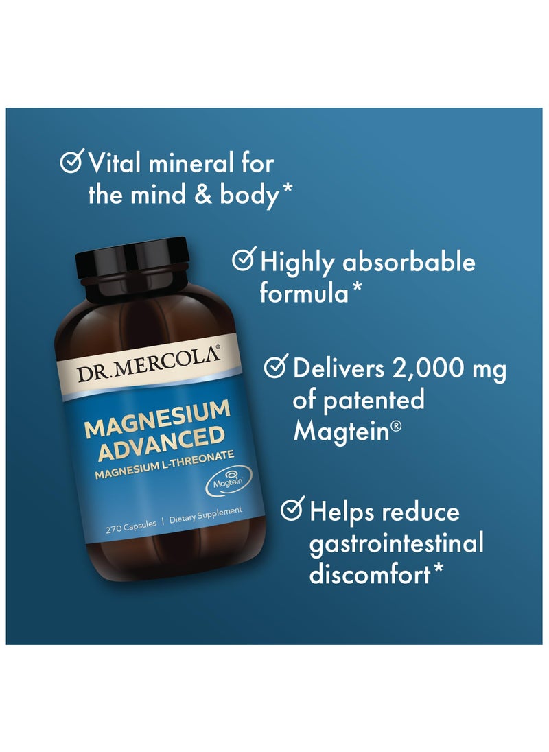Dr. Mercola Magnesium advanced magnesium l-threonate, 270 capsules | dietary supplement  - Image 5