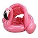 iefoah Baby Pool Float with CanopyFlamingo Inflatable Swimming RingInfant Pool Floaties Sunshade Toys for Baby Girls Boys Toddlers Pink - Image 3