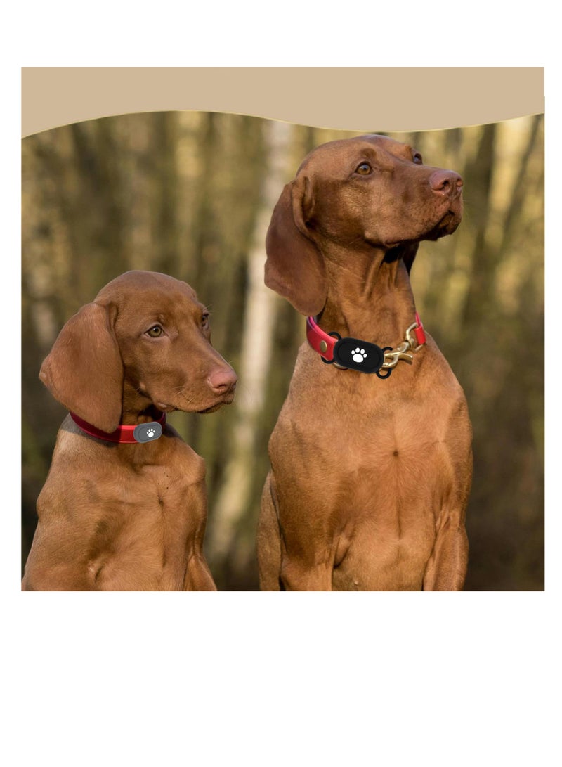 Protective Cover for Samsung Smart Tag 2, Waterproof Anti-Loss Dog Collar Holder, 2 Pieces, Black & Grey - Image 5