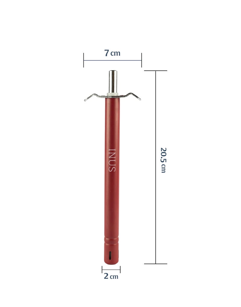 INUS Easy Grip Metal Regular Gas Lighters for Kitchen Use Gas Stove Lighter & Gas Stoves, Restaurants (Color - Maroon - Long) Pack of 1 - Image 3